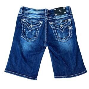 Miss Me Boyfriend Bermuda Jean Shorts Sz 26 JB5014M51